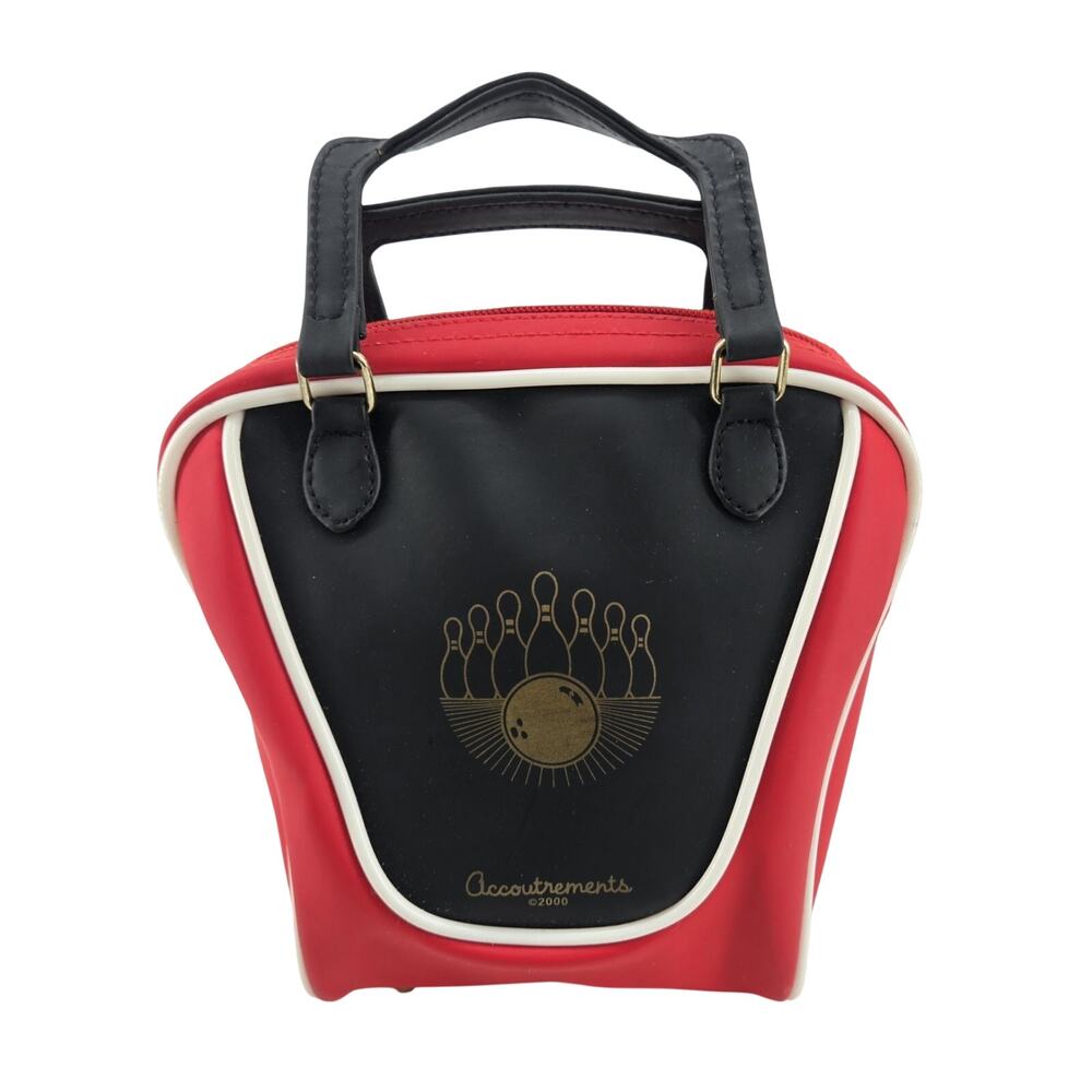 Y2K Bowling Bag Vintage Red And Black Mini Purse Accoutrements